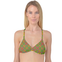 Modern Colorful Geometric Reversible Tri Bikini Top