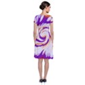 Tie Dye Purple Orange Abstract Swirl Wrap Dress View2