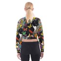 Freckles In Butterflies I, Black White Tux Cat Women s Cropped Sweatshirt View2