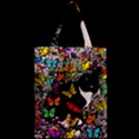 Freckles In Butterflies I, Black White Tux Cat Zipper Classic Tote Bag View2