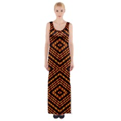 Fire N Flame Maxi Thigh Split Dress