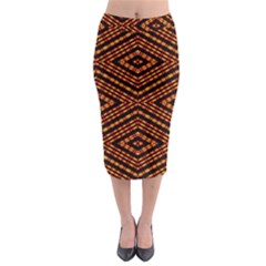 Fire N Flame Midi Pencil Skirt