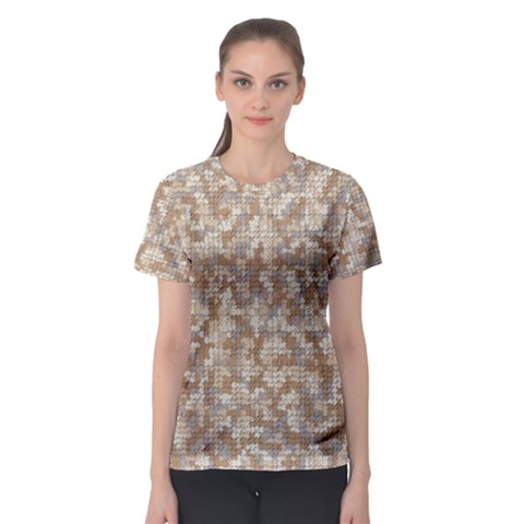 Jigsaw Puzzle Pattern Desert Women s Sport Mesh Tee by Bermudezyns