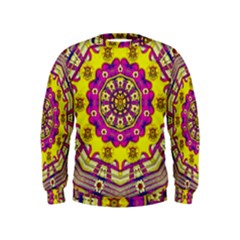 Celebrating Summer In Soul And Mind Mandala Style Kids  Sweatshirt