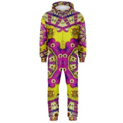 Celebrating Summer In Soul And Mind Mandala Style Hooded Jumpsuit (men) 