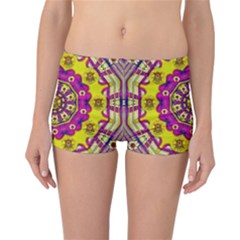 Celebrating Summer In Soul And Mind Mandala Style Reversible Boyleg Bikini Bottoms by pepitasart