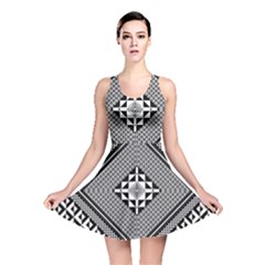 Geometric Pattern Vector Illustration Myxk9m   Reversible Skater Dress by dsgbrand