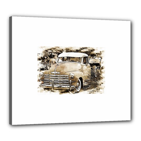 Vintage Chevrolet Pick up Truck Canvas 24  x 20 