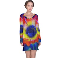 Tie Dye Flower Long Sleeve Nightdress by MichaelMoriartyPhotography