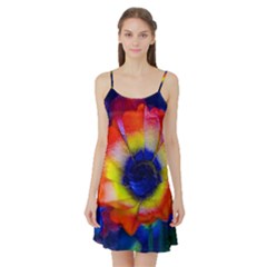 Tie Dye Flower Satin Night Slip by MichaelMoriartyPhotography