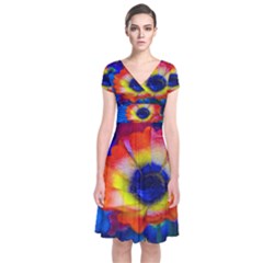 Tie Dye Flower Wrap Dress by MichaelMoriartyPhotography