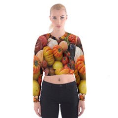 Heirloom Tomatoes Women s Cropped Sweatshirt by MichaelMoriartyPhotography