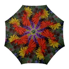 Colorful Flowers Golf Umbrellas