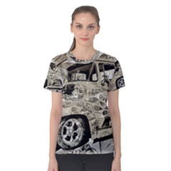 Old Ford Pick Up Truck  Women s Cotton Tee