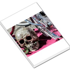 Skull And Bike Large Memo Pads by MichaelMoriartyPhotography