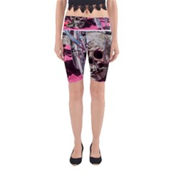 Skull And Bike Yoga Cropped Leggings by MichaelMoriartyPhotography