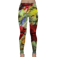 Rusty Globe Mallow Flower Yoga Leggings