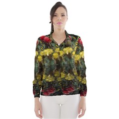 Cactus Flowers With Reflection Pool Wind Breaker (women)