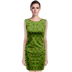 Geometric African Print Classic Sleeveless Midi Dress by dflcprintsclothing