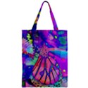 Psychedelic Butterfly Zipper Classic Tote Bag View1