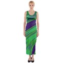 Swish Green Blue Fitted Maxi Dress View1