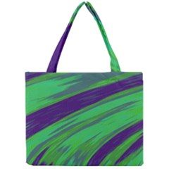 Swish Green Blue Mini Tote Bag by BrightVibesDesign