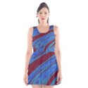 Swish Blue Red Abstract Scoop Neck Skater Dress View1