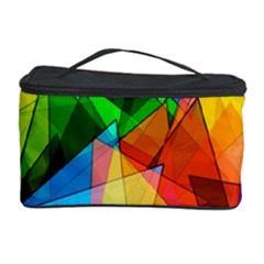 Colorful Triangles                                                                  Cosmetic Storage Case by LalyLauraFLM