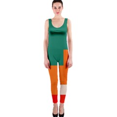 Rectangles And Squares  In Retro Colors                                                                   Onepiece Catsuit by LalyLauraFLM