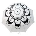 Baldhead Hero Comic Illustration Folding Umbrellas View1