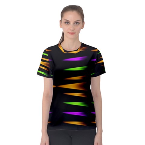 Fireworks And Calming Down Women s Sport Mesh Tee by pepitasart