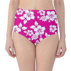 Pink Hawaiian High-waist Bikini Bottoms