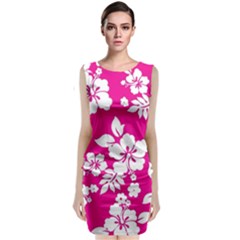 Pink Hawaiian Classic Sleeveless Midi Dress