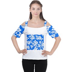 Blue Hawaiian Women s Cutout Shoulder Tee