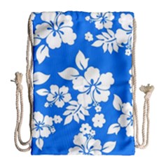 Blue Hawaiian Drawstring Bag (large) by AlohaStore