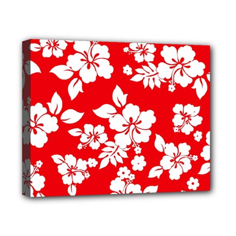 Red Hawaiian Canvas 10  X 8 