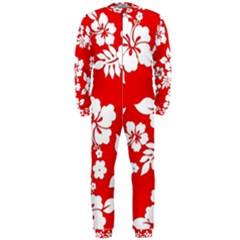 Red Hawaiian Onepiece Jumpsuit (men)  by AlohaStore