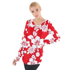 Red Hawaiian Women s Tie Up Tee