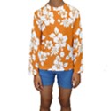 Orange Hawaiian Kid s Long Sleeve Swimwear View1