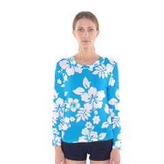 Light Blue Hawaiian Women s Long Sleeve Tee