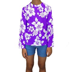 Violet Hawaiian Kid s Long Sleeve Swimwear by AlohaStore