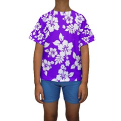 Violet Hawaiian Kid s Short Sleeve Swimwear by AlohaStore