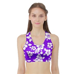 Violet Hawaiian Women s Sports Bra With Border by AlohaStore