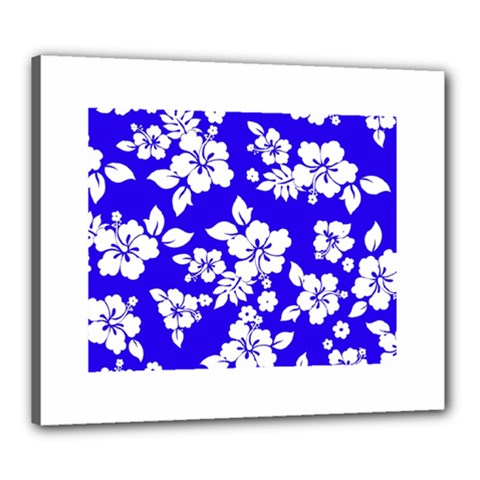 Deep Blue Hawaiian Canvas 24  X 20  by AlohaStore