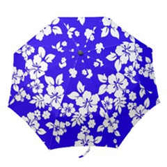 Deep Blue Hawaiian Folding Umbrellas by AlohaStore