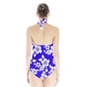 Deep Blue Hawaiian Halter Swimsuit View2