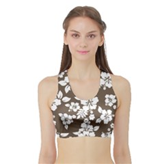 Sepia Hawaiian Women s Sports Bra With Border by AlohaStore