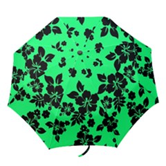 Dark Lime Hawaiian Folding Umbrellas by AlohaStore