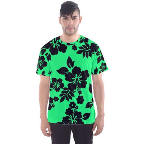 Dark Lime Hawaiian Men s Sport Mesh Tee by AlohaStore