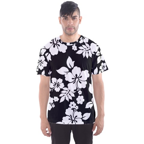 Black And White Hawaiian Men s Sport Mesh Tee by AlohaStore